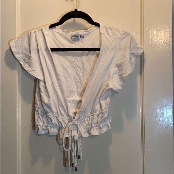 Princess Polly Tops - Princess Polly White Tie Crop Top